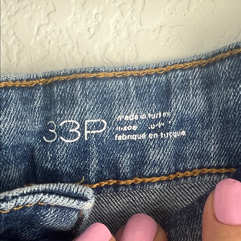 Pilcro women’s Blue ankle Cropped Cuffed Jeans Size 33P - Picture 3 of 4